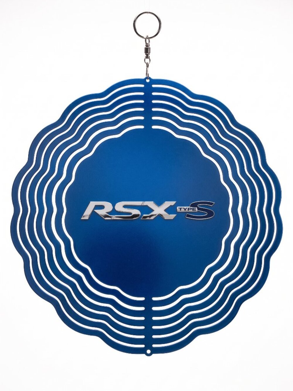10" Acura RSX Type S Kinetic Wind Spinner - Blue Metal Hanging Yard Decor
